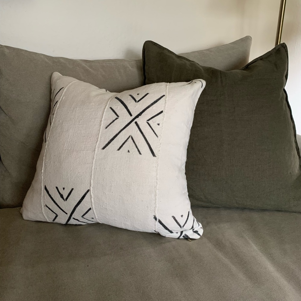 18x18 AUTHENTIC AFRICAN MUDCLOTH SQUARE PILLOW COVER